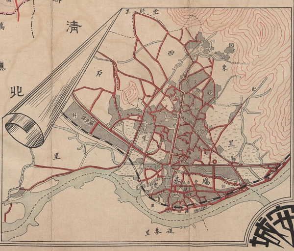 1929년 '안성읍내'지도